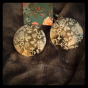 Vintage metal bangle earrings